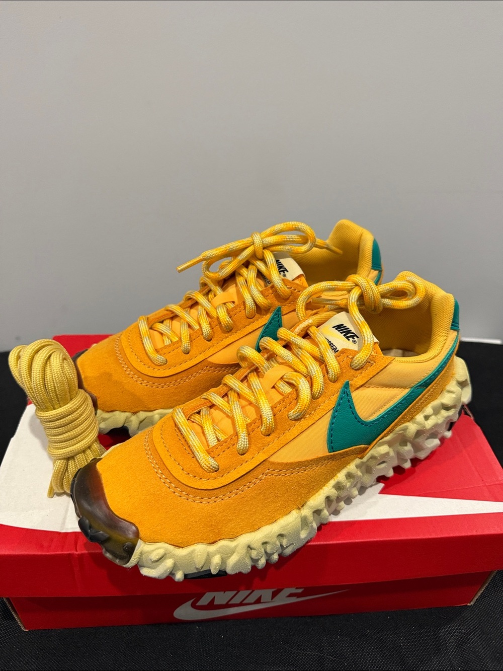 Nike OverBreak SP Yellow & Teal Trail Sneakers